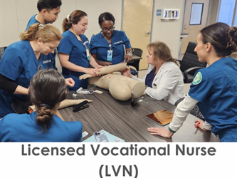 LVN Students learn about stitches